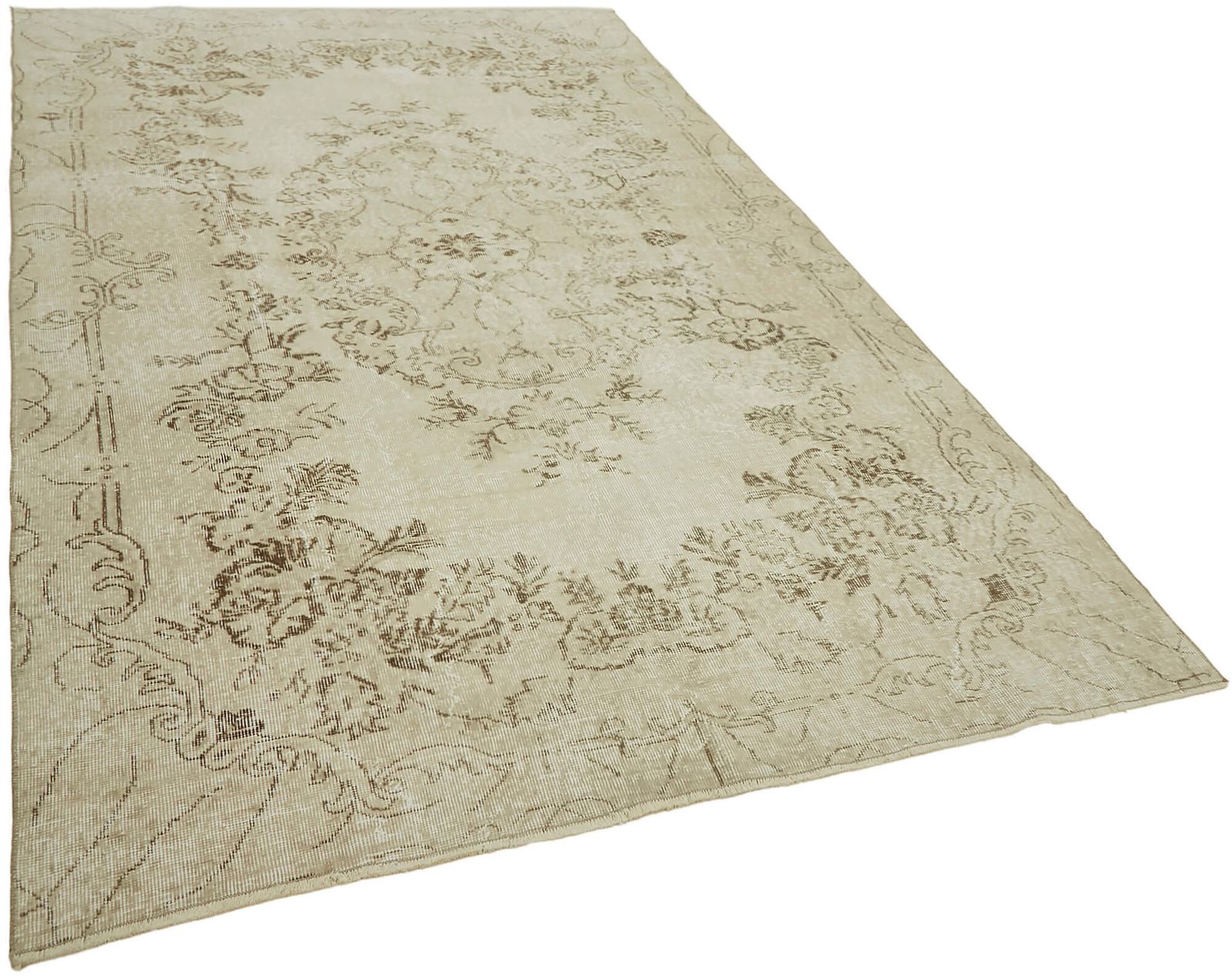6x10 Beige Turkish Vintage Area Rug photo furniture