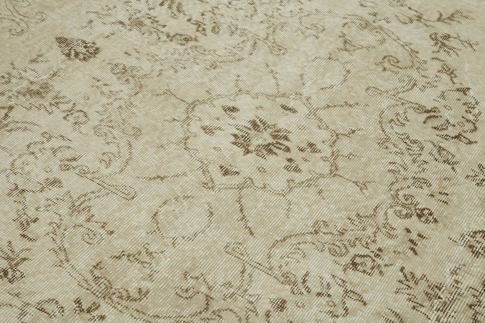 6x10 Beige Turkish Vintage Area Rug photo 574.0