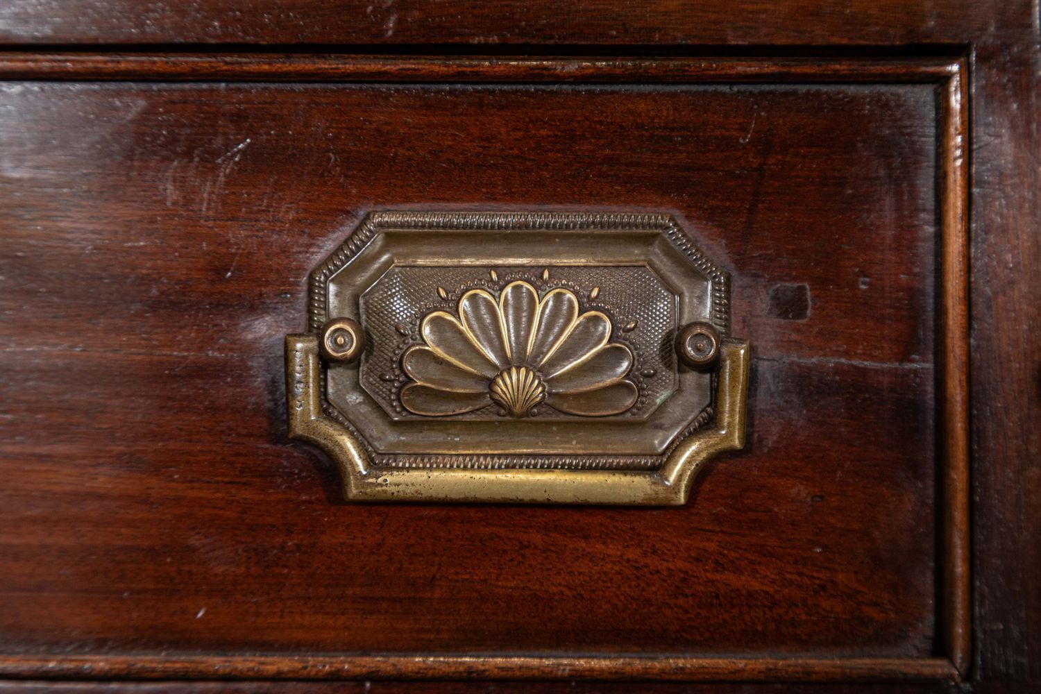 photo furniture George III Diminutive English Mahogany Glazed Bookcase Bureau