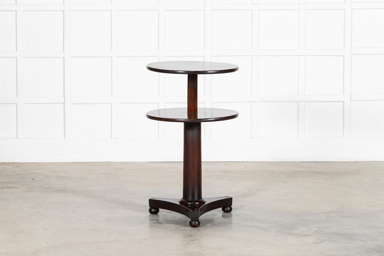 19thc English Mahogany Dumbwaiter Side Table