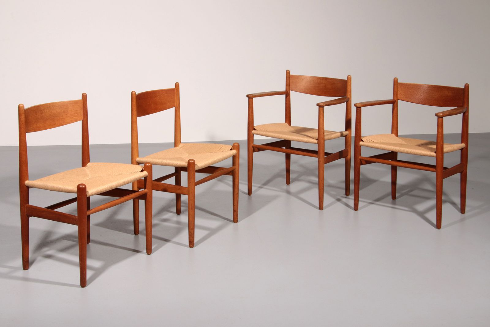 4500.0 Dining Chairs By Hans Wegner For Carl Hansen & Søn,Denmark 2 Ch37 And 2 Ch36 photo
