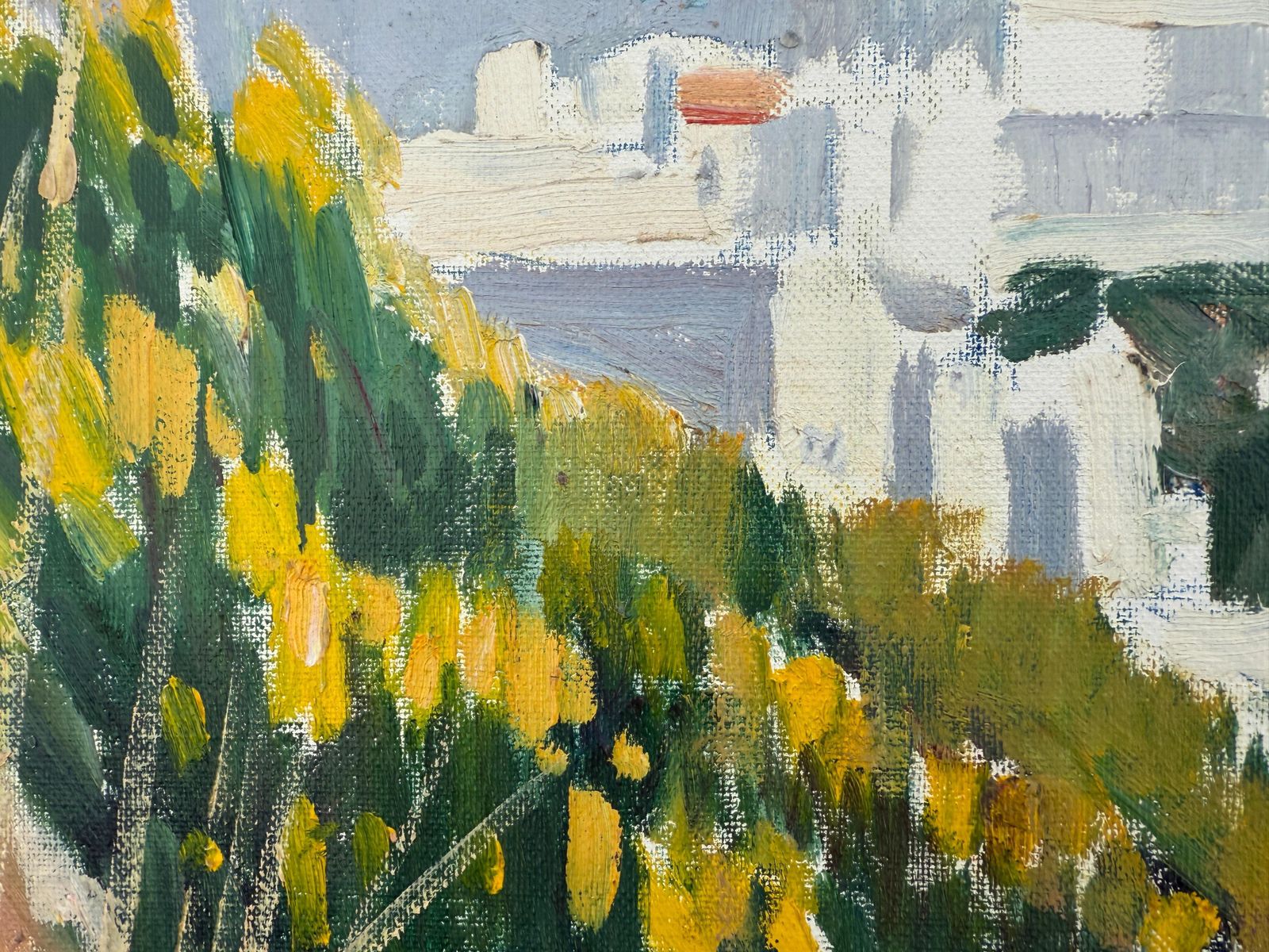 Rafael Duran Benet Mediterranean Village Oil Painting Spanish Landscape  C.1980 photo 400.0