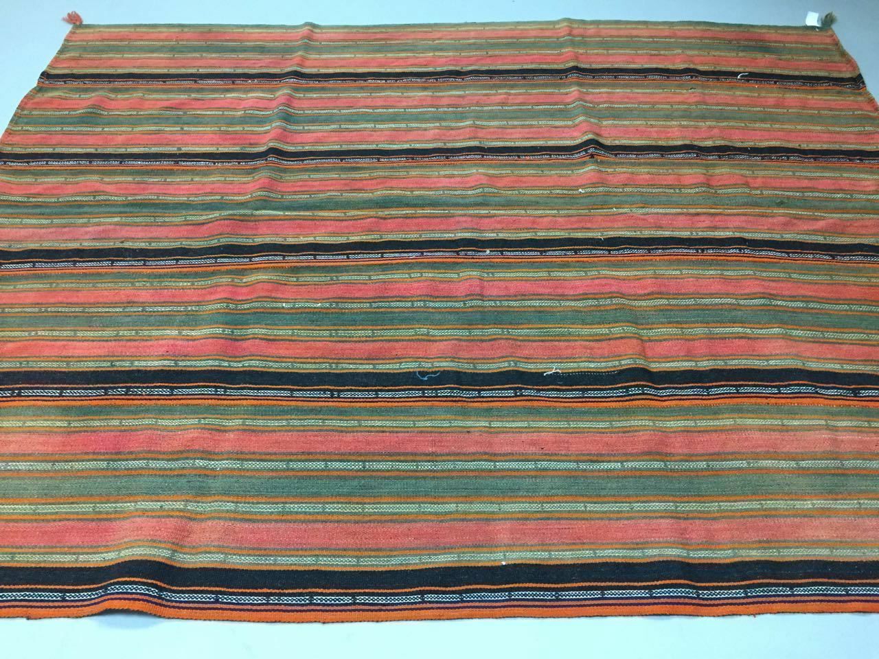 Vintage Turkish Kilim Rug 240x193cm Shabby Vintage Old Wool Country Kelim photo buy