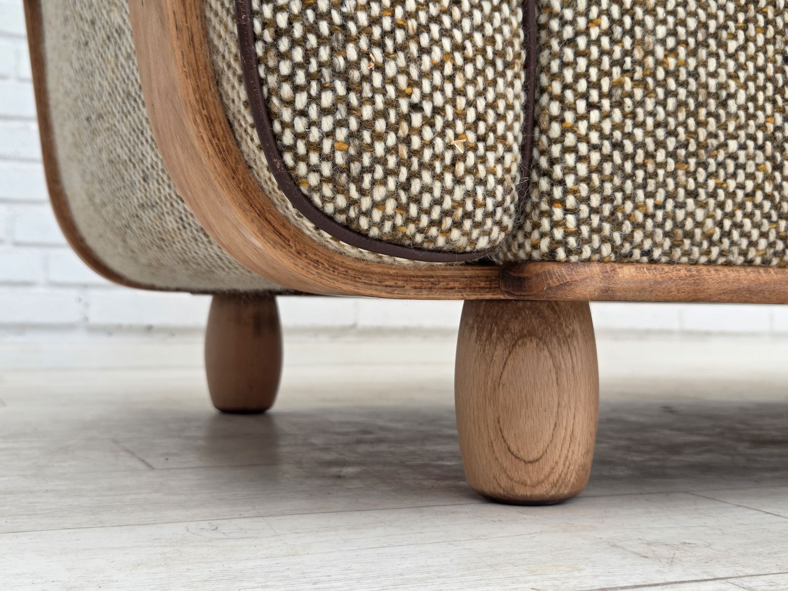 1970s, Danish 2 Seater Sofa, Original Condition, Furniture Wool, Bentwood. photo for sale