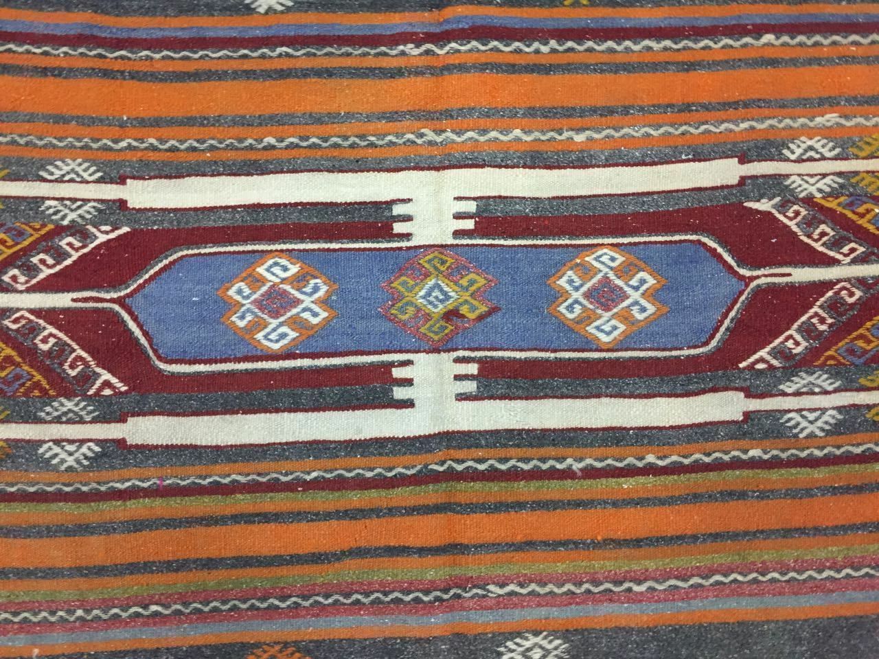Vintage Turkish Kilim Kelim Rug 283x160cm Shabby Chic Wool, Country Home, Large photo buy
