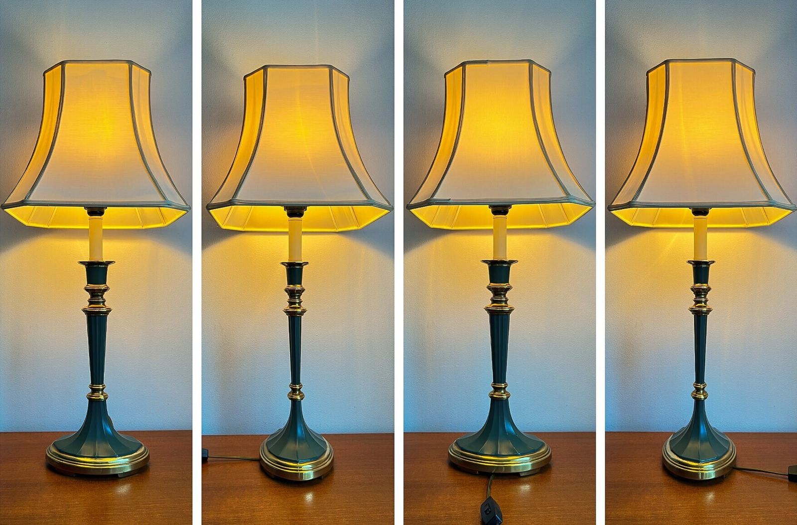 Vintage Xl Table Lamp By Kullmann, The Netherlands – Brass – Mid Century – Regency – Empire photo Lighting