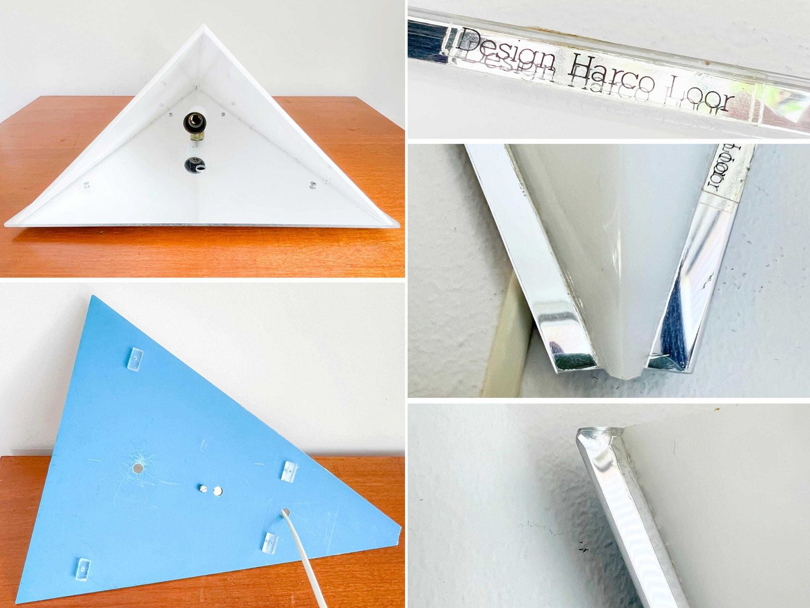 photo for sale Vintage 'Harco Loor Design' Wall Lamp (Large)   Dutch Design – Triangle