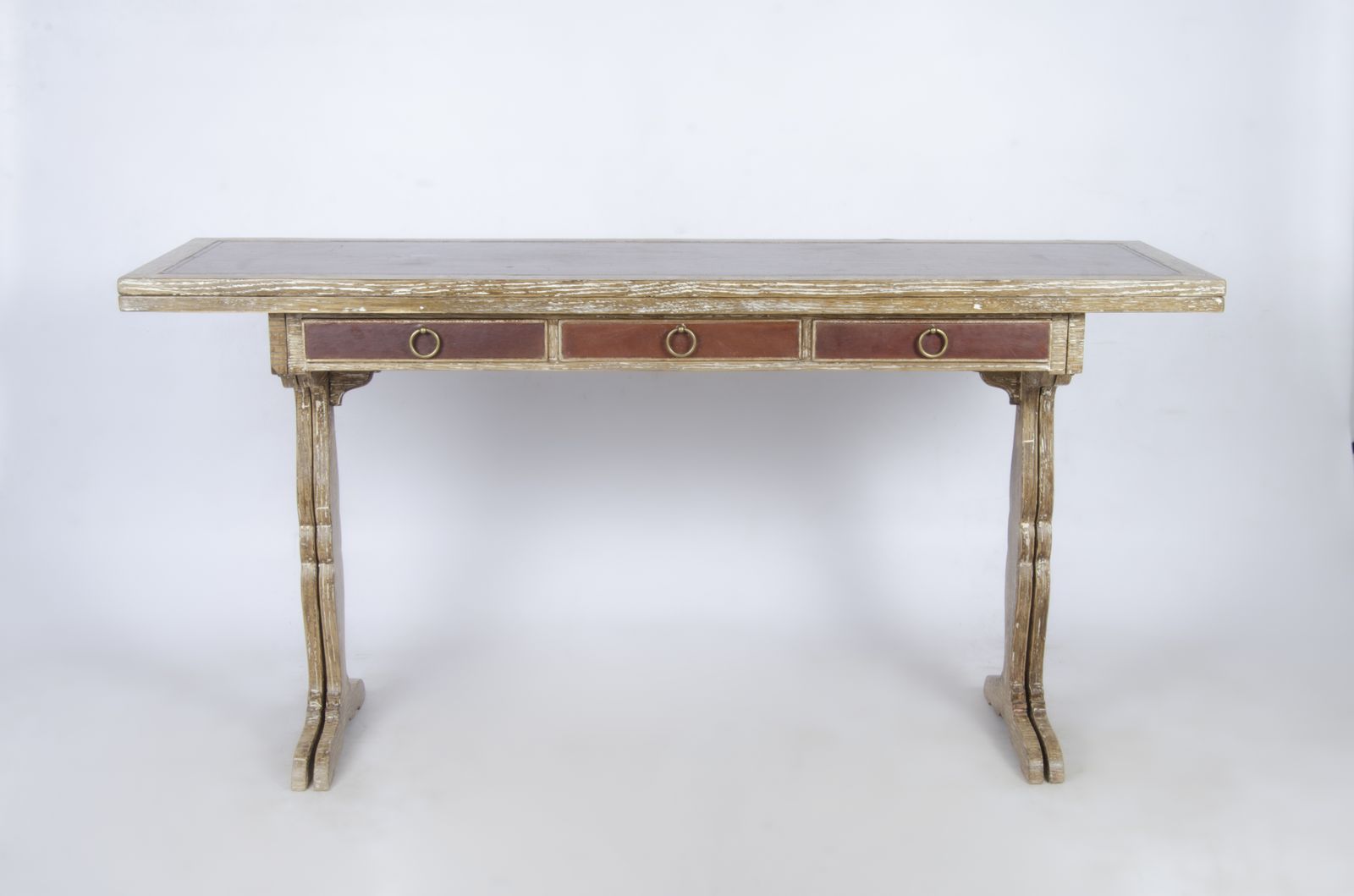 Mid 20th Century Modern Foldable Wood Low Desk With Leather Covered Surface Designed By Jean Michel Frank For Comte S.A., Argentina photo buy