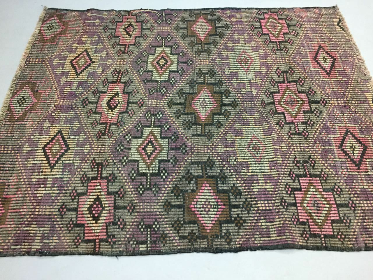 Vintage Turkish Kilim Kelim Rug 186x148cm Shabby Wool, Country Home, Boho photo buy
