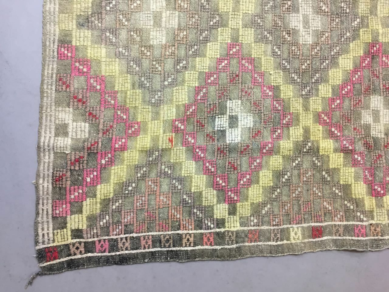 Antique Turkish Moroccan Kilim Rug 288x162cm Shabby Vintage Old Kelim photo for sale