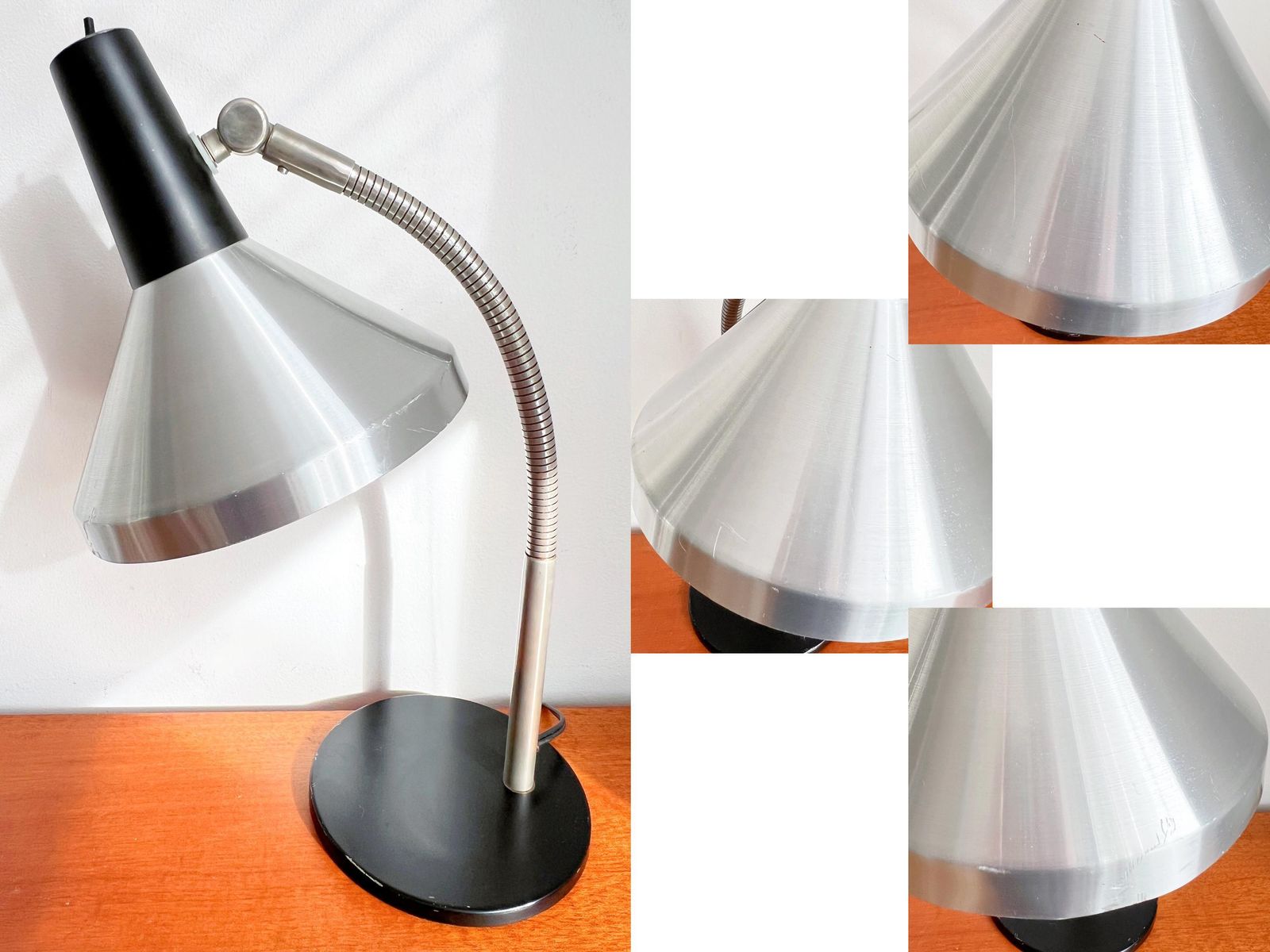 photo for sale Vintage Hala Zeist Desk Lamp – Dutch Design By H. Busquet, 1967 – Model 751 – Black, Chrome – Mcm – Modern