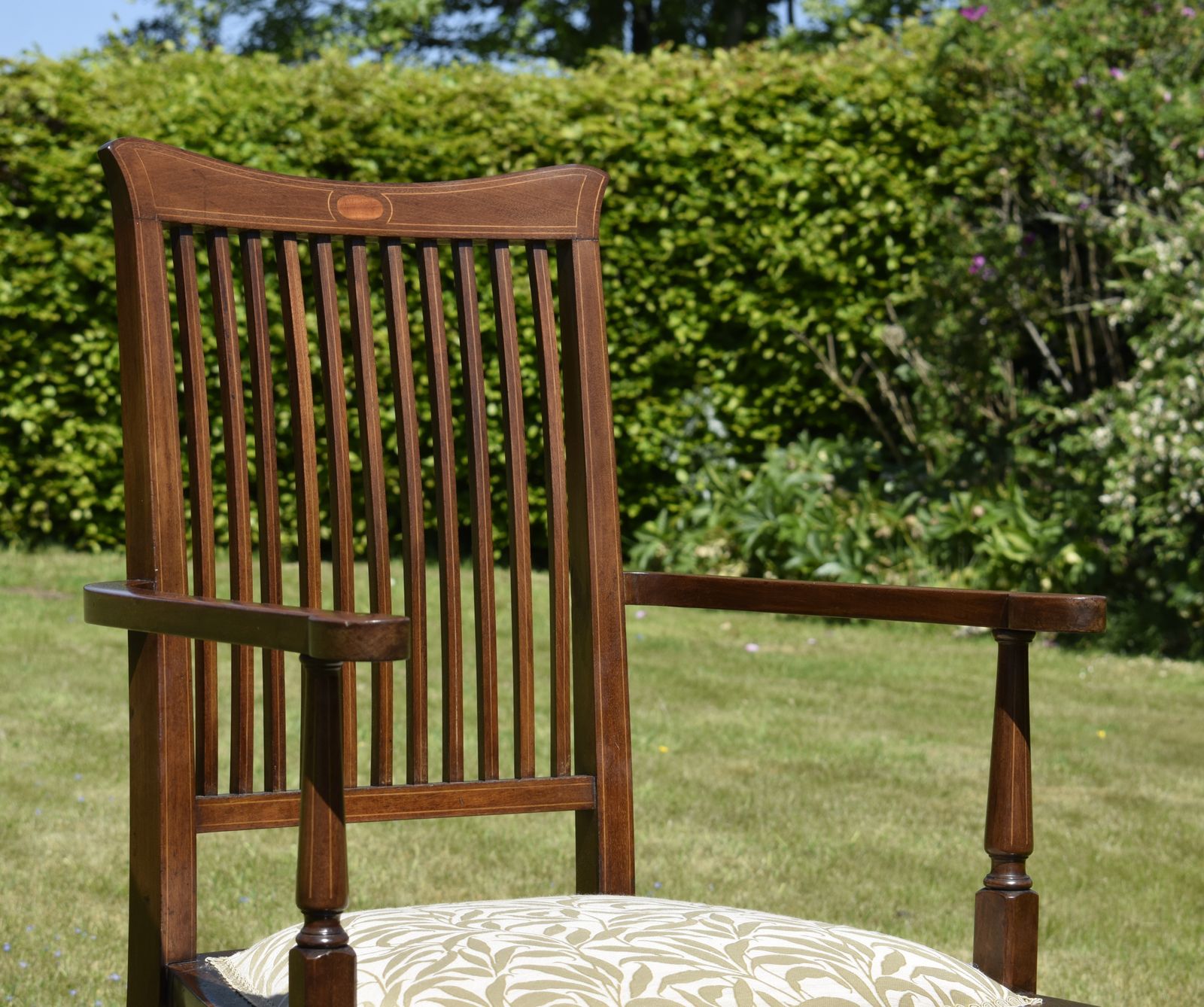 Edwardian Mahogany And Inlaid Armchair photo 395.0