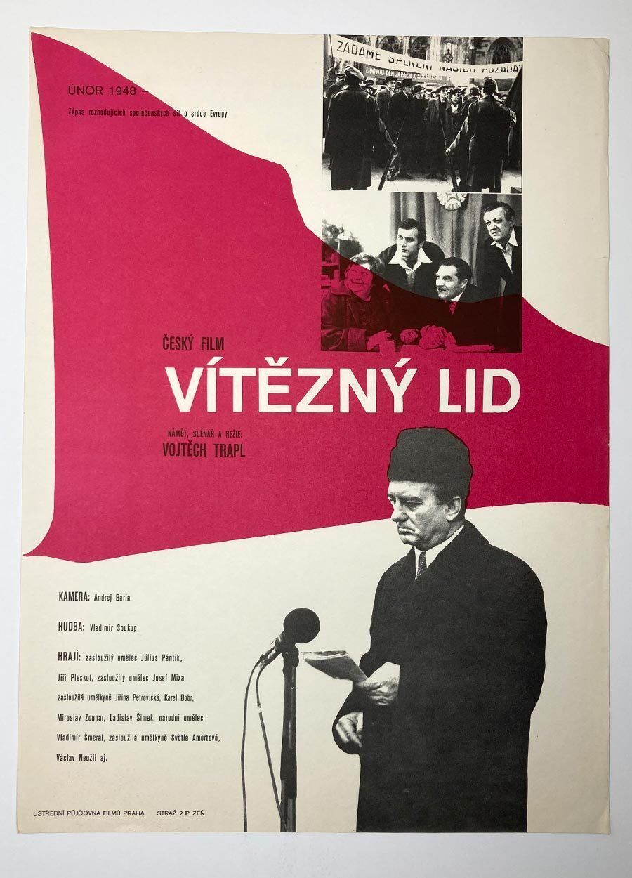 Original Film Poster, Victorious People, Unknown Artist, 1977, Genuine Czech Vintage Print