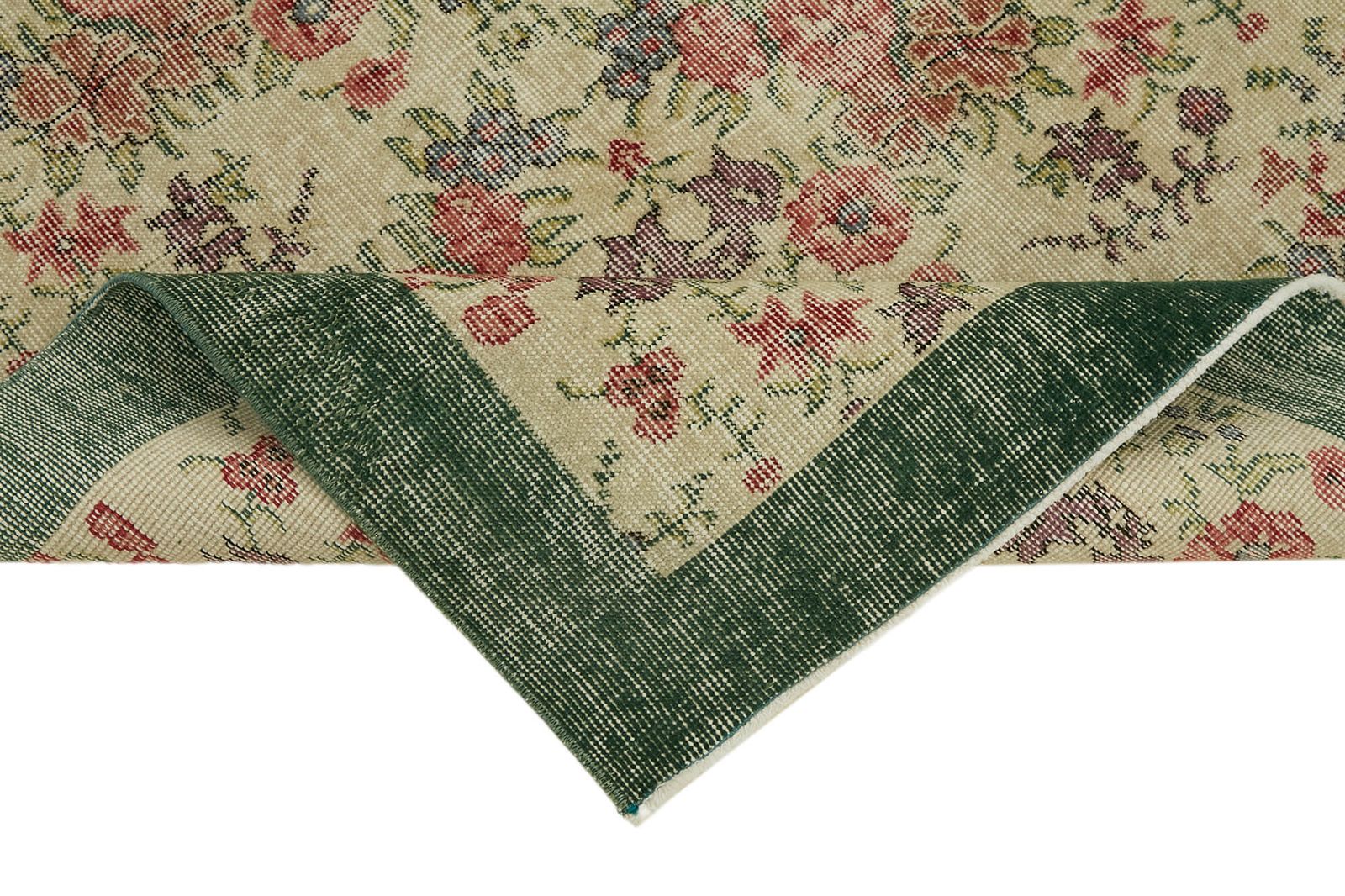 4x7 Beige Turkish Vintage Area Rug   45879 photo vinterior