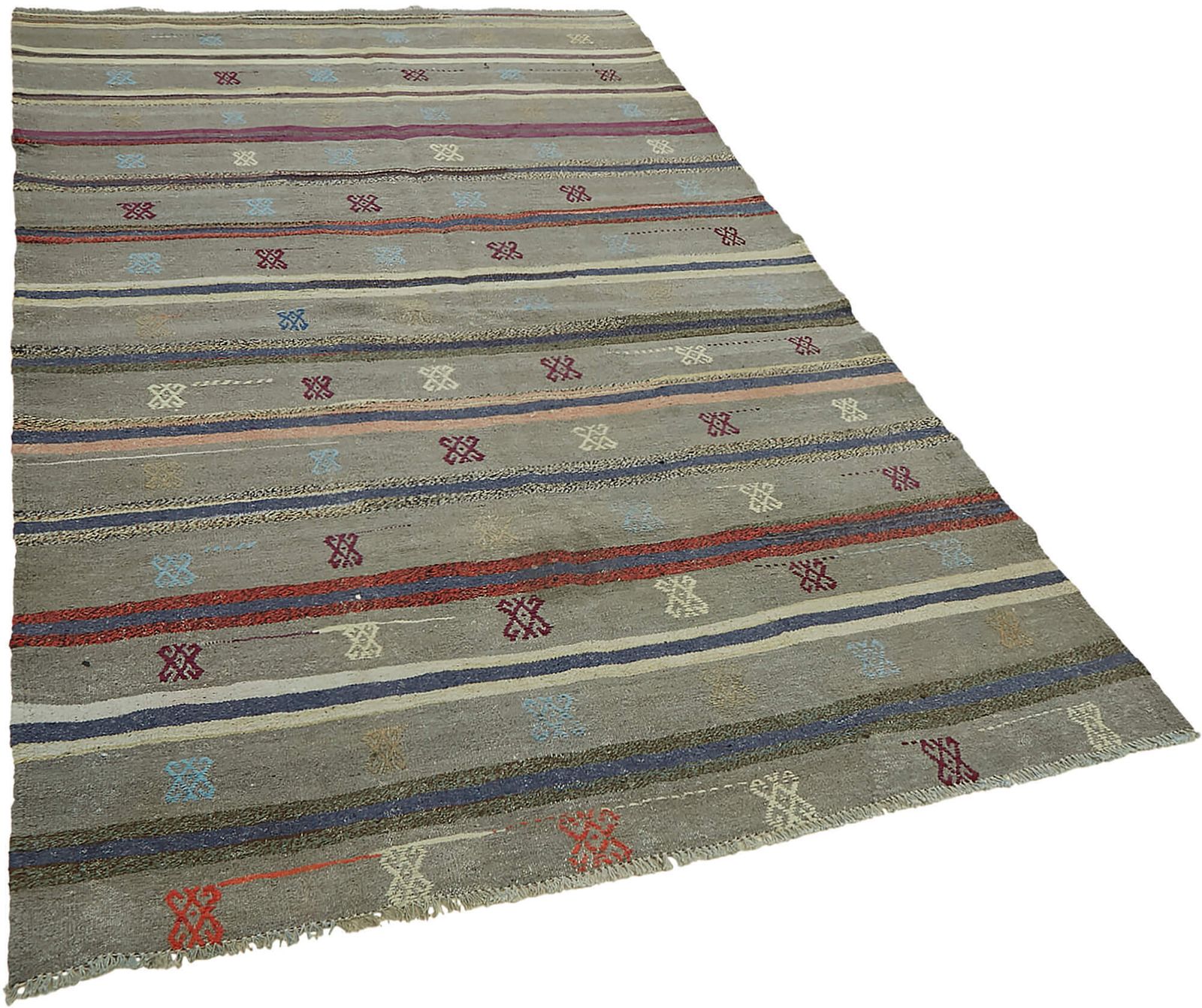 Handmade Multicolor Oriental Kilim Rug 148 Cm X 250 Cm photo furniture