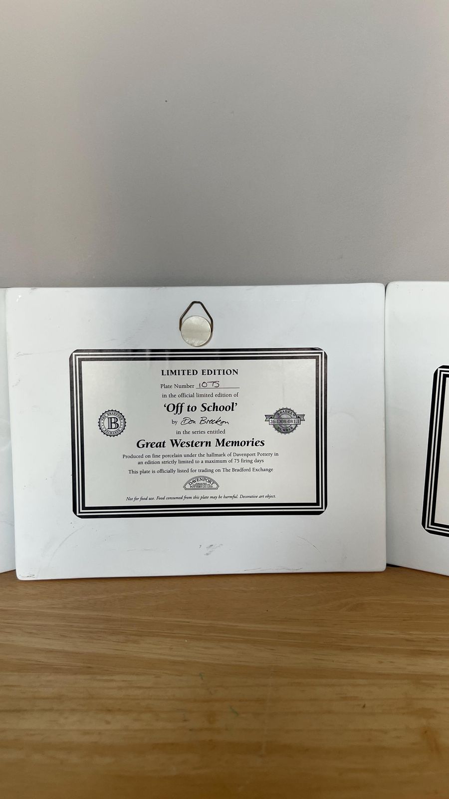 Set Of 3 Limited Edition Ceramic Plates – Great Western Memories Steam Train Series photo buy