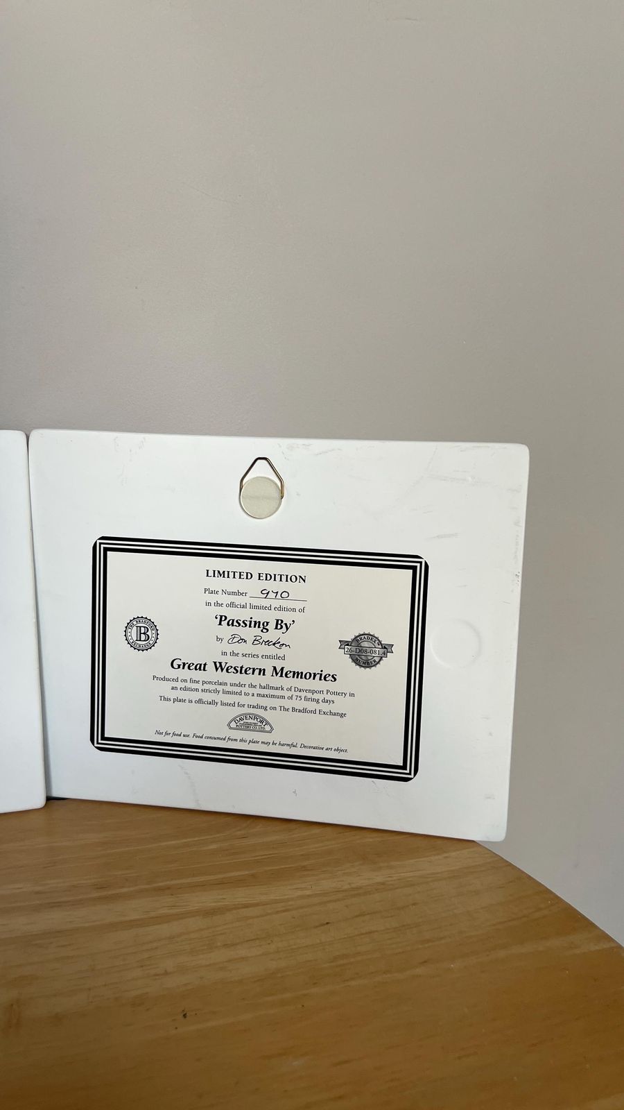 Set Of 3 Limited Edition Ceramic Plates – Great Western Memories Steam Train Series photo vintage