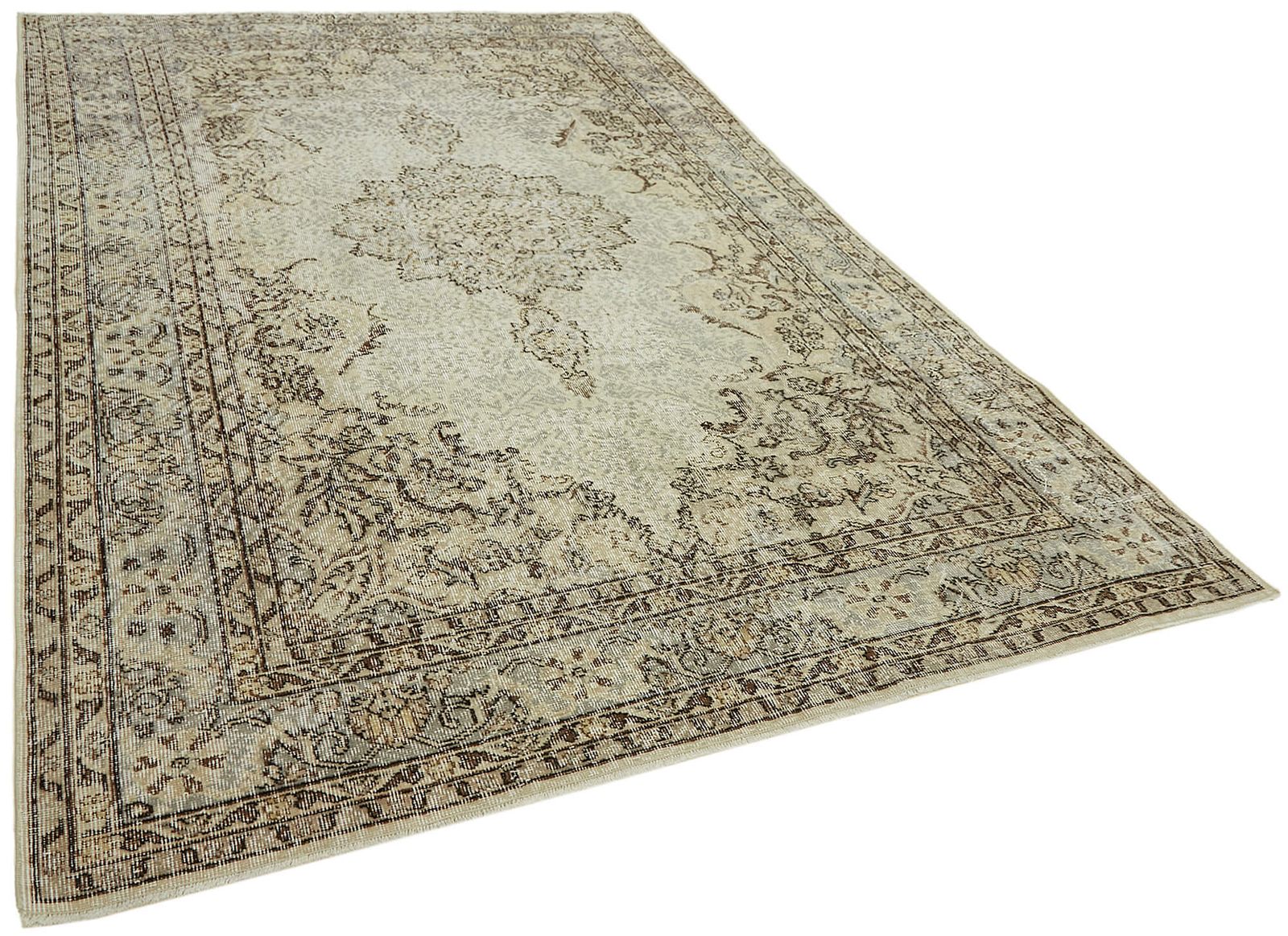 Handmade Beige Turkish Vintage Area Rug 210 Cm X 313 Cm photo furniture