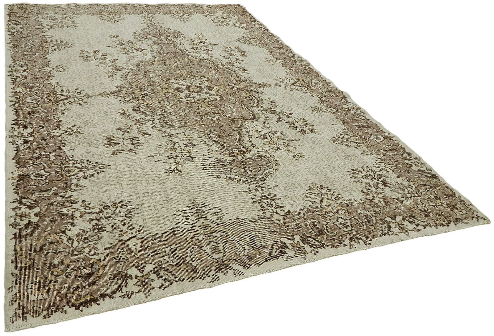 Handmade Beige Turkish Vintage Area Rug 220 Cm X 315 Cm photo furniture