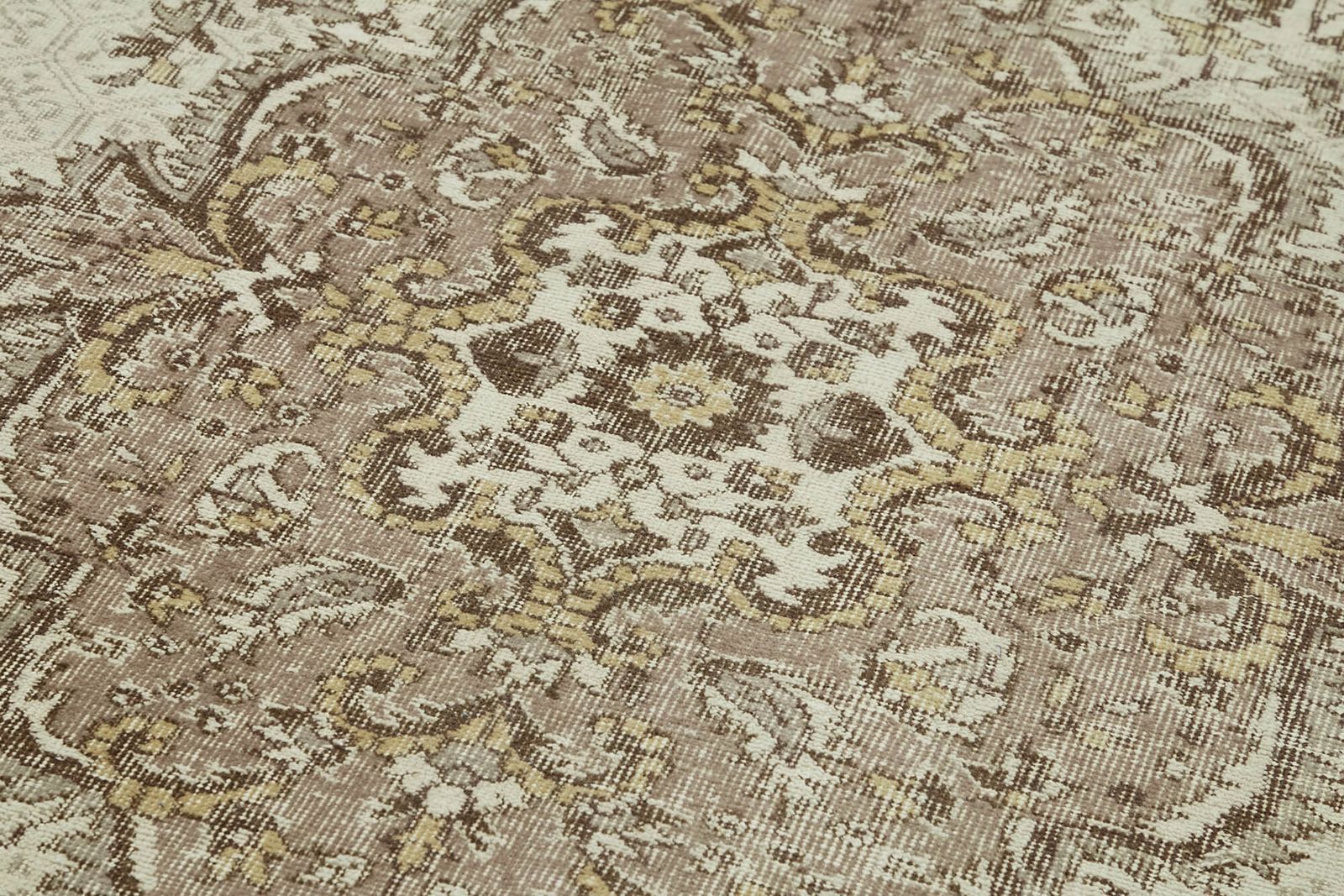 Handmade Beige Turkish Vintage Area Rug 220 Cm X 315 Cm photo 787.0