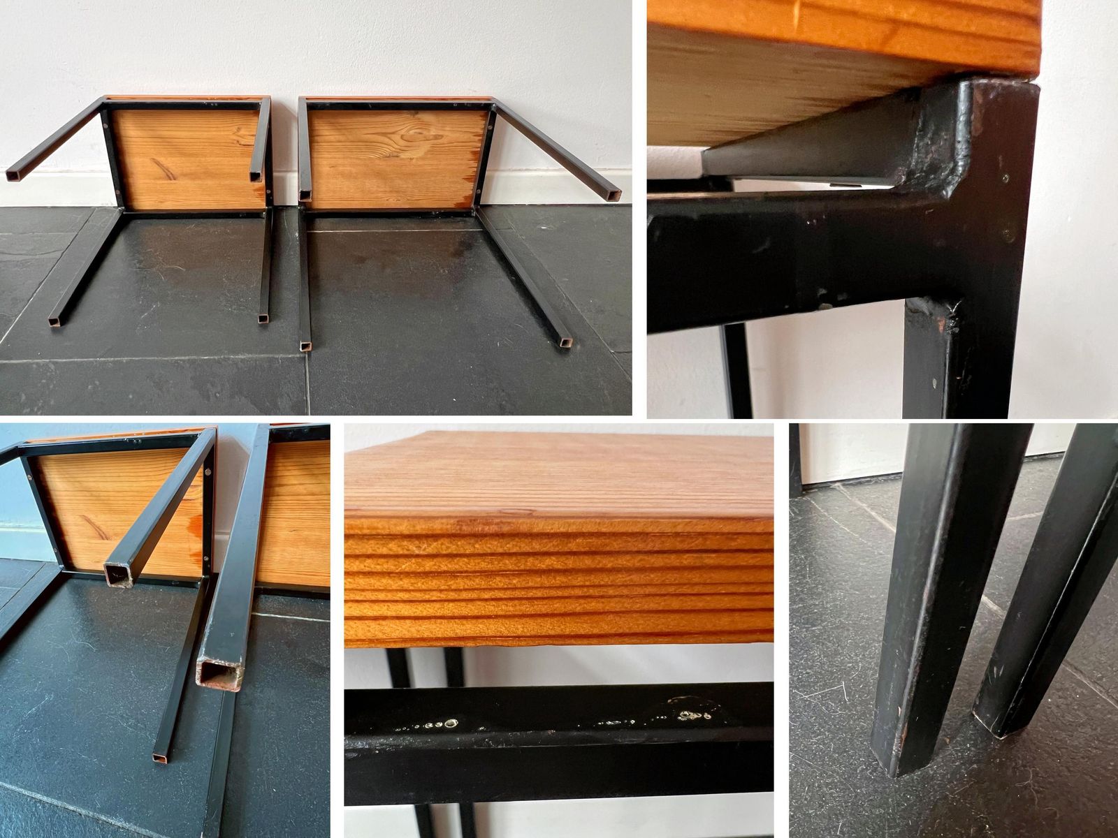 photo for sale Vintage Bijzettafels / Nesttafels   Hout, Metaal   Mid Century   Mimi Set   Pastoe   Dutch Design   Cees Braakman