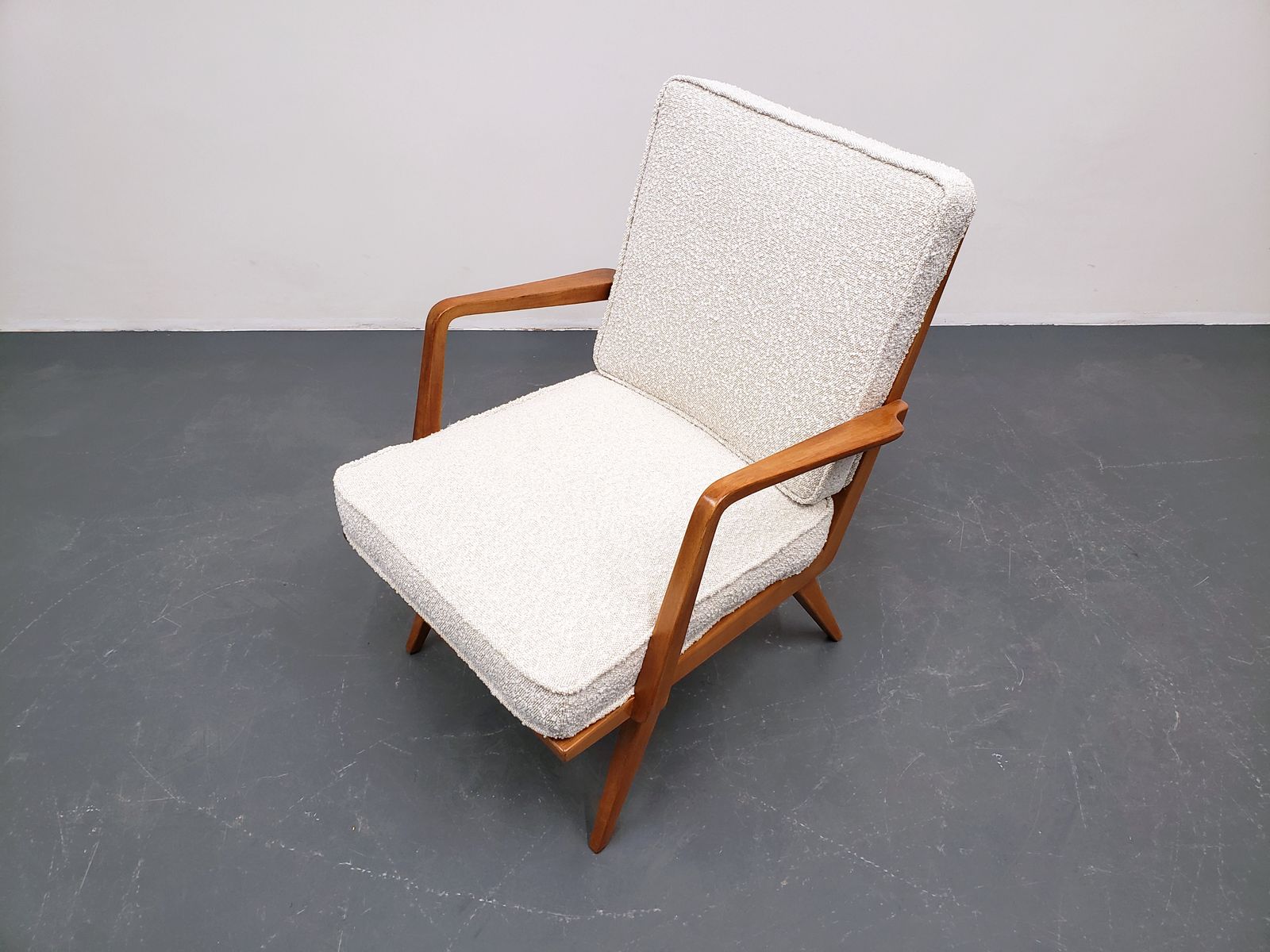1950 Armchair By Wilhelm Knoll For Antimott In Premium Ivory Boucle photo Furniture