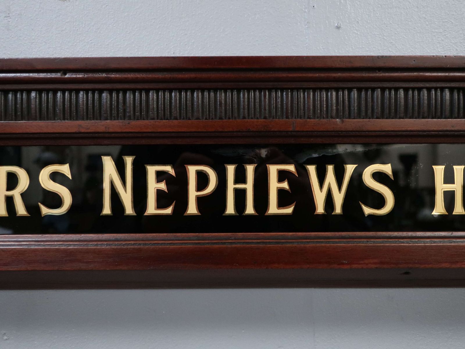 Spillers Nephews Biscuits ~ Gilt Glass Advertising Sign photo 845.0