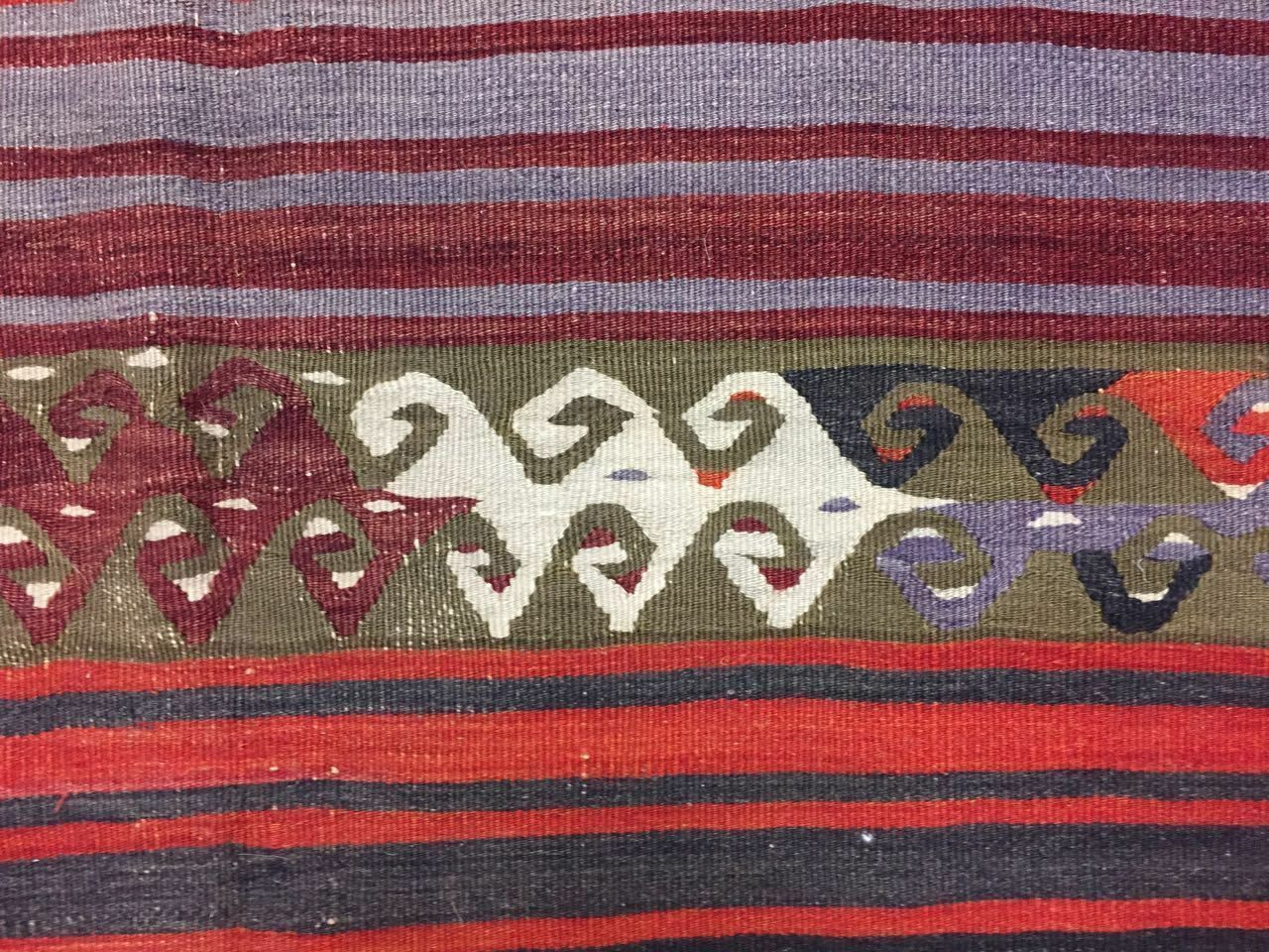 Antique Turkish Kilim Rug 420x154cm Shabby Vintage Old Country Home Kelim photo vinterior