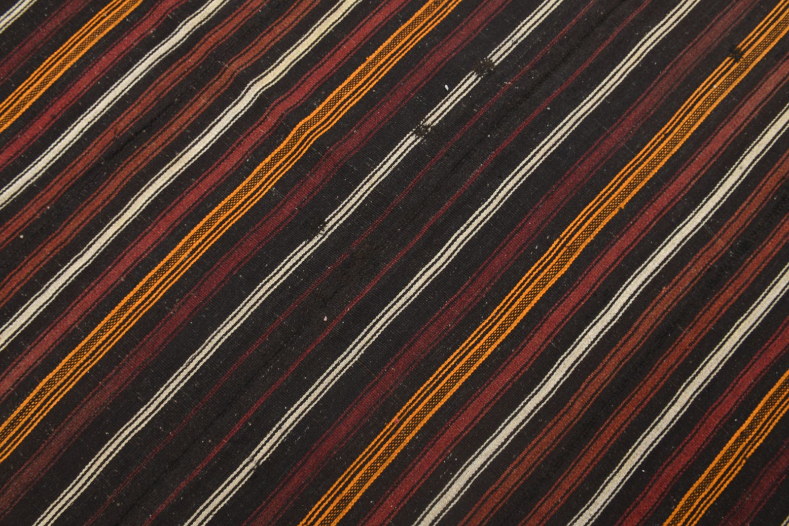 6'5x9'9 Ft, Flatweave Turkish Kilim, Handmade, Soft Wool, Striped Design, Black Red Color, Vintage Kilim, Farmhouse Decor, Rugs For Living Room, Star photo furniture