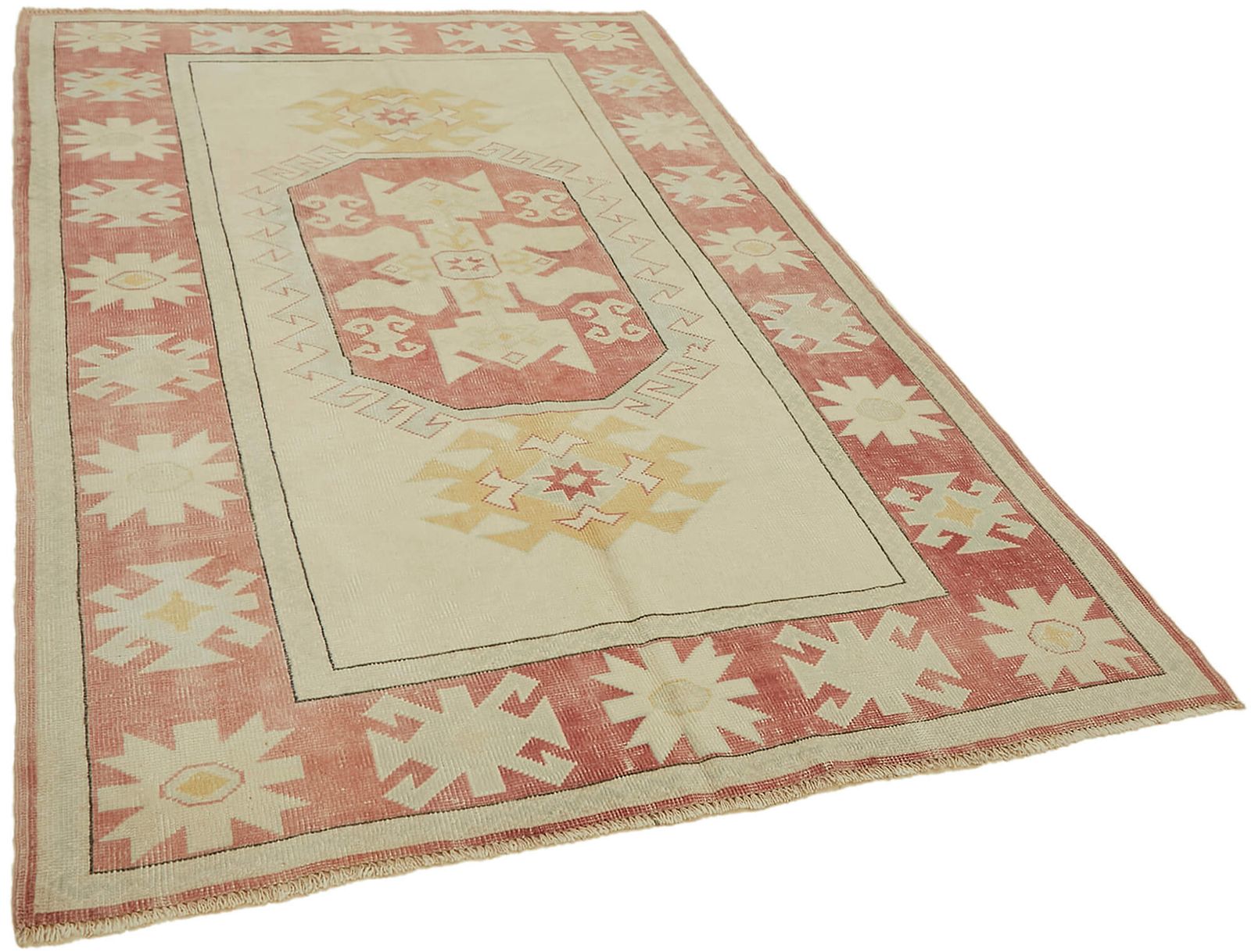 Handmade Vintage Beige Anatolian Rug 162 Cm X 244 Cm photo furniture