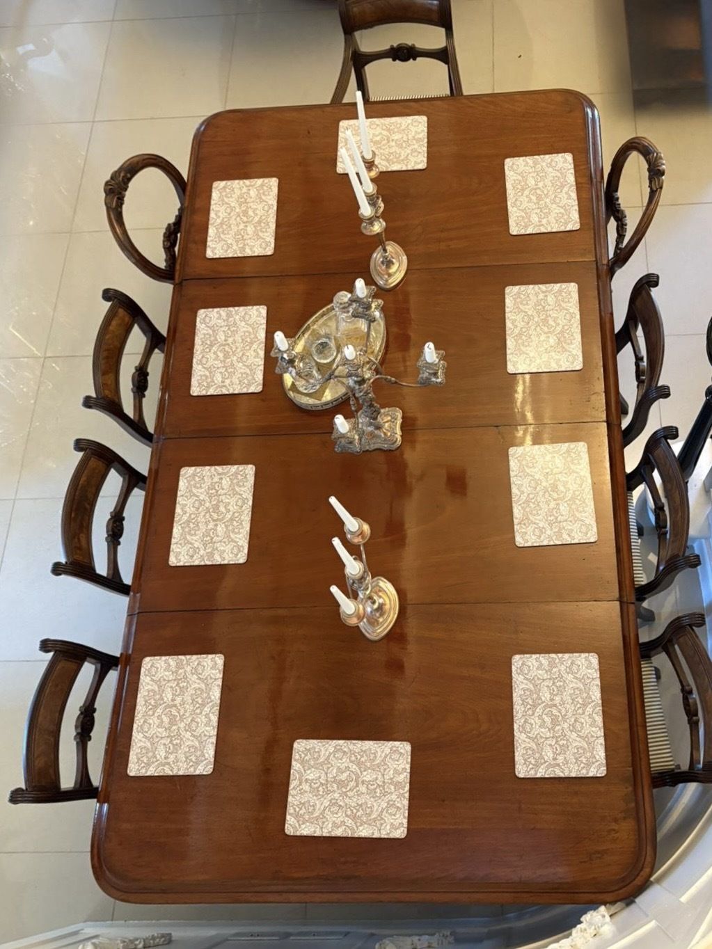 Antique Quality Mahogany 10/12 Seater Extending Dining Table photo Furniture
