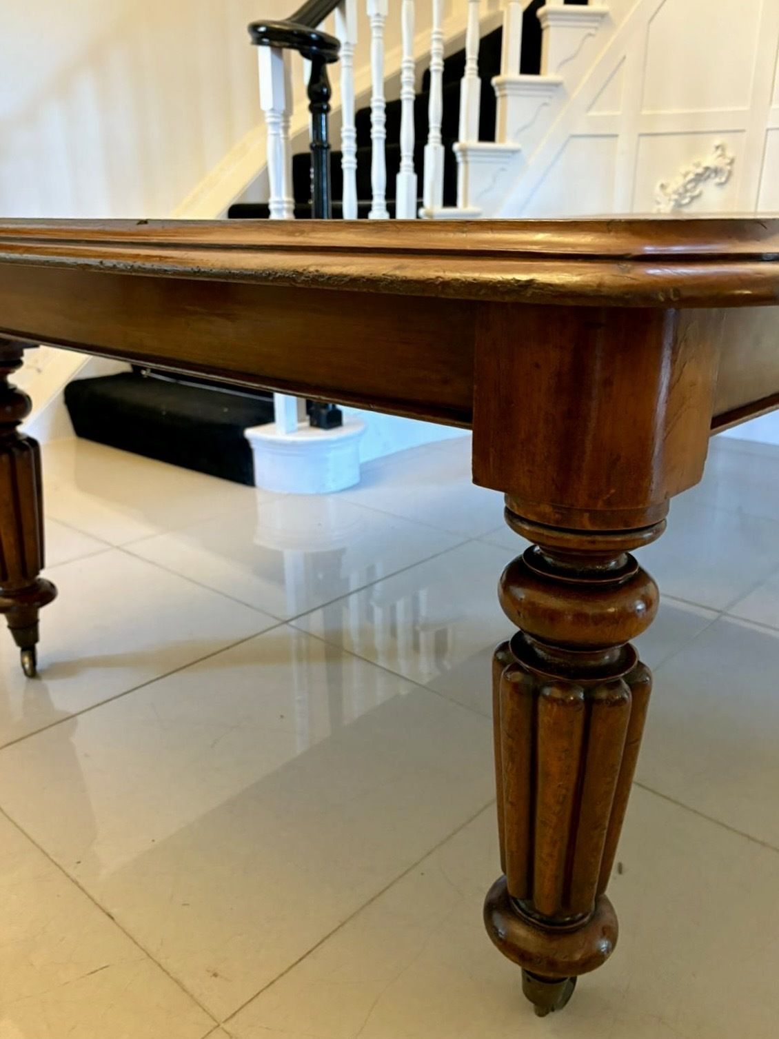 Furniture Antique Quality Mahogany 10/12 Seater Extending Dining Table photo