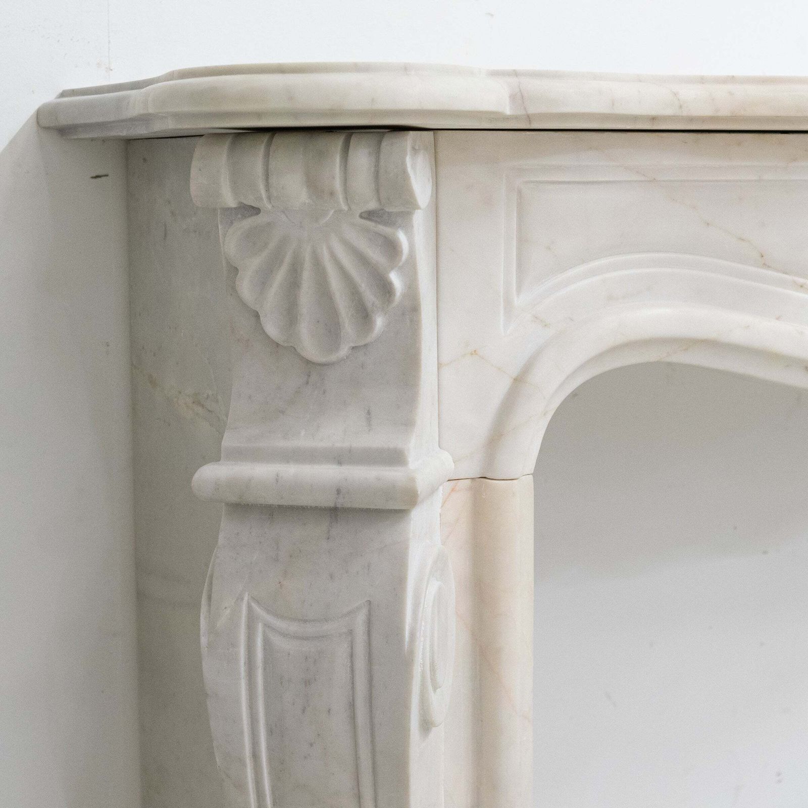 Reclaimed French Louis XVI Style Marble Fireplace photo for sale