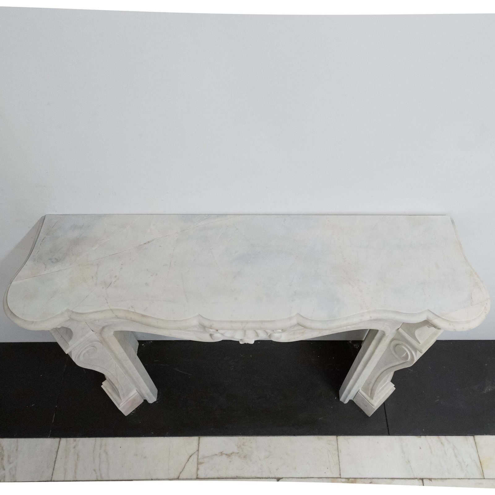 Reclaimed French Louis XVI Style Marble Fireplace photo vintage