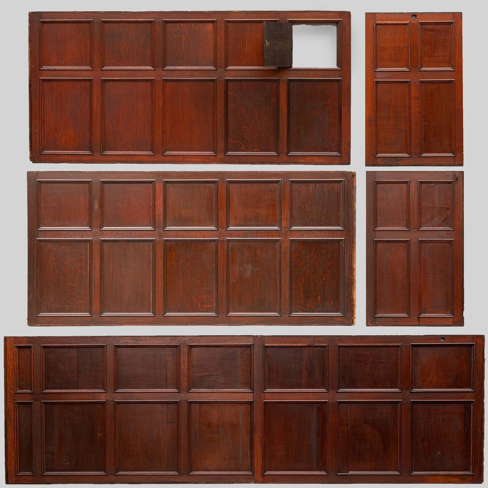 Antique 19th Century Oak And Elm Panelling | Panelled Room   7 Panels