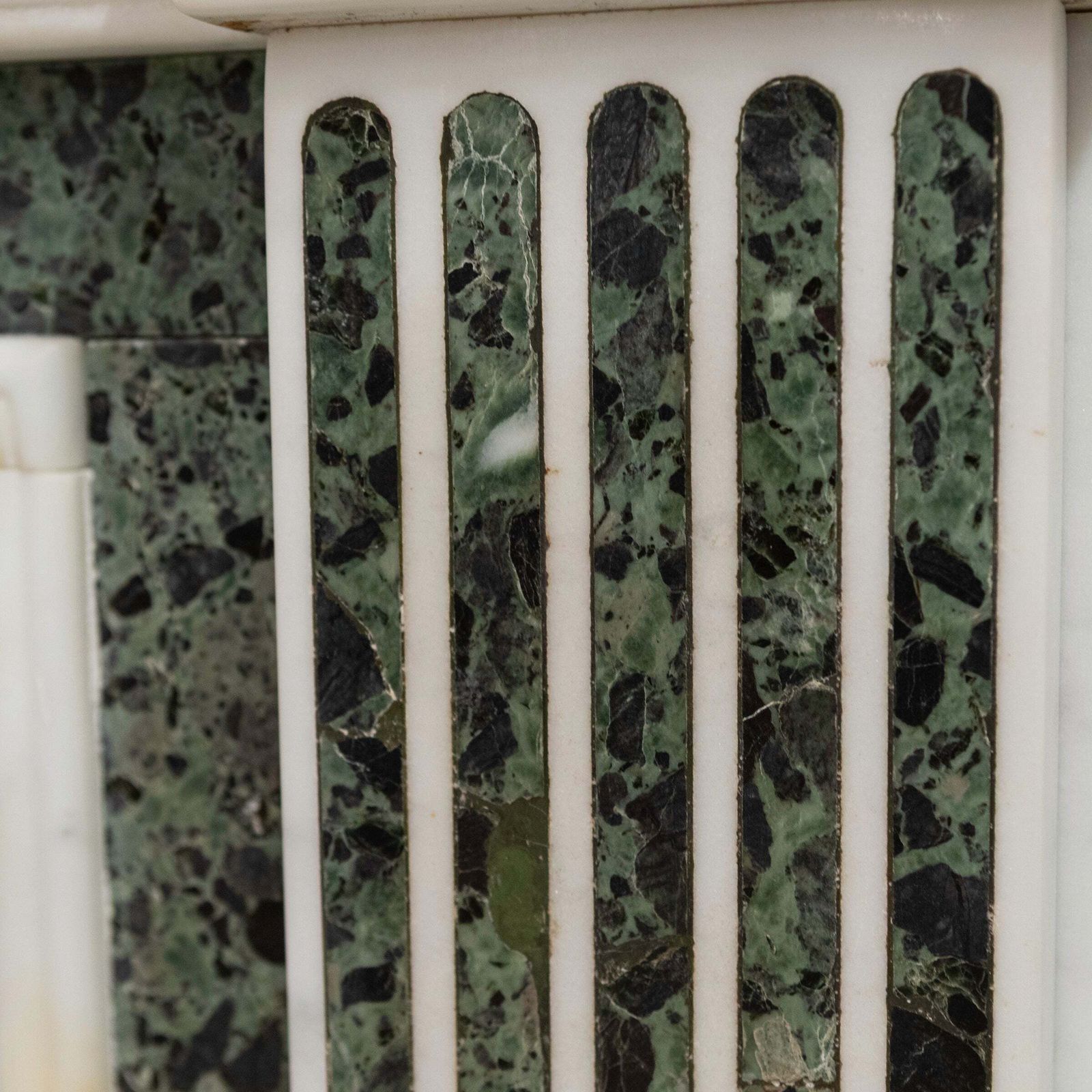 Reclaimed Georgian Style Statuary & Verde Marble Surround (Pair Available) photo vintage