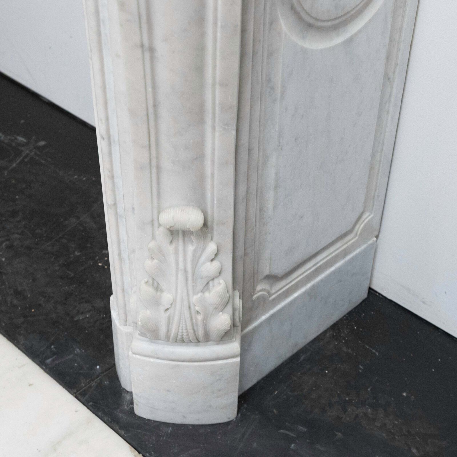 photo buy Antique French Style Carrara Marble Chimneypiece