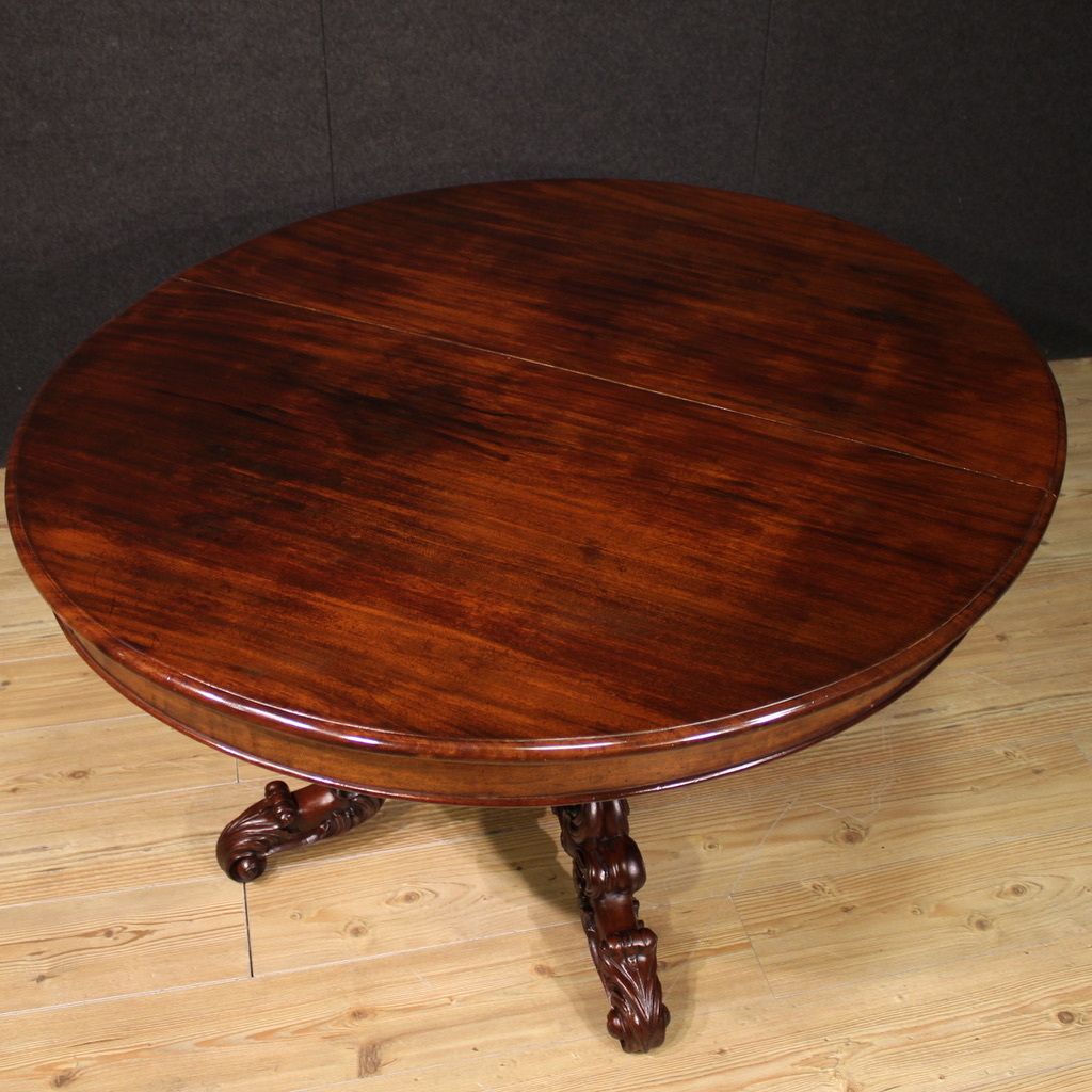 19th Century Extendable Mahogany Table photo Furniture