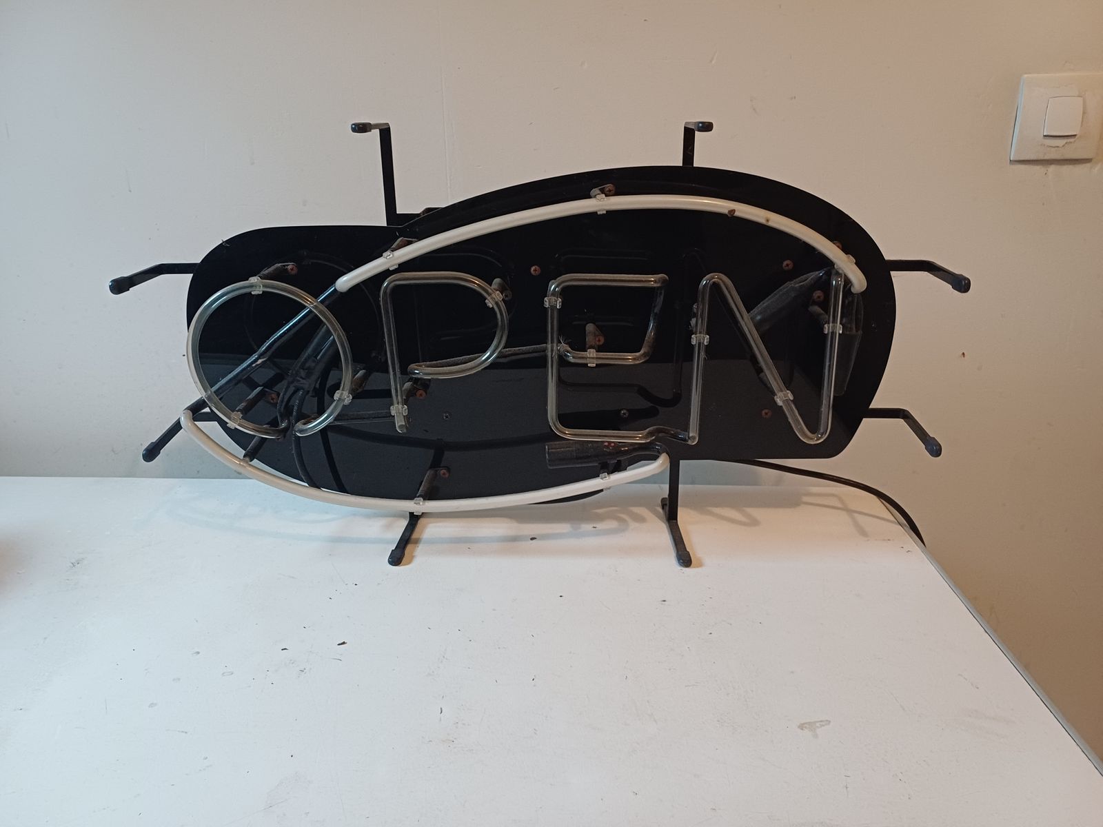 Vintage USA "Open" Neon Sign, 1950s photo furniture