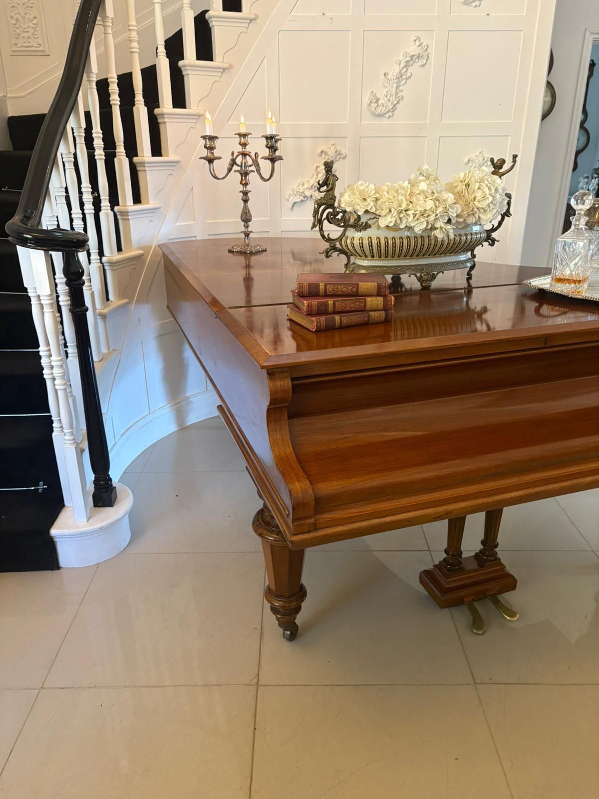 Home Decor Exceptional Quality Antique C.Bechstein 19th Century Rosewood Boudoir Grand Piano Model V (1898) photo