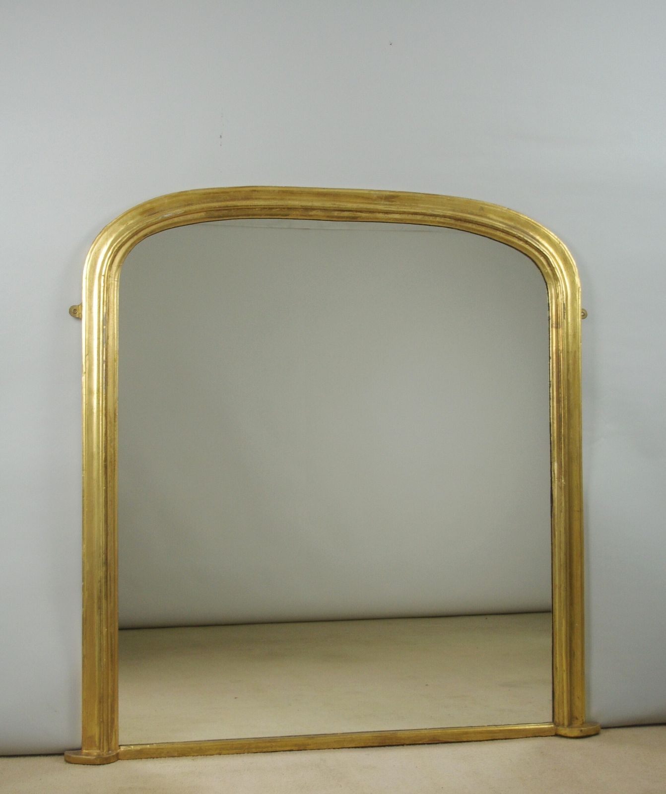 Victorian Gilt Large Arch Top Overmantle Mirror