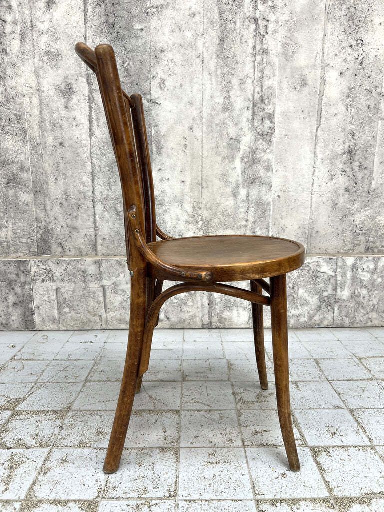 Set Of Twelve Corbeille Style Bentwood Bistro Chairs photo vintage