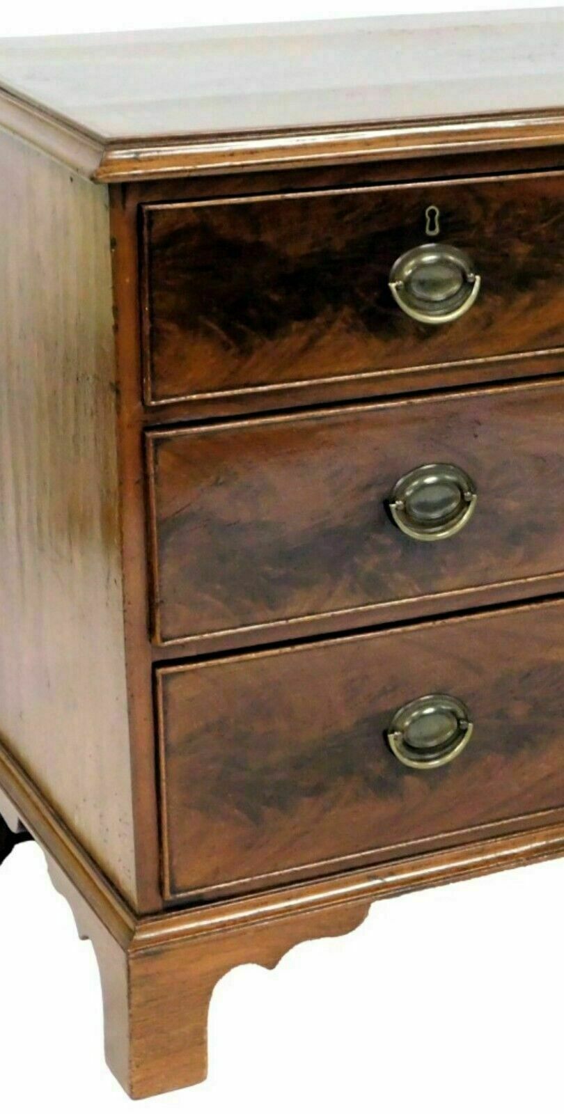 Antique Flame Mahogany Chest Of Drawers Early 19th Century Circa 1810 photo for sale