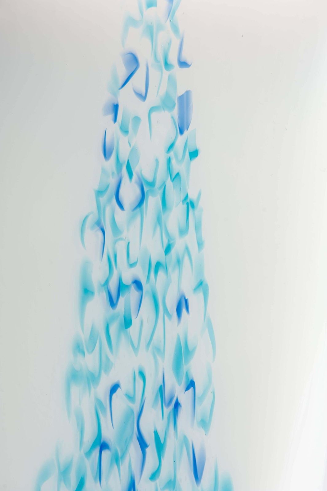 Pair Of Italian Mid Century White Turquois Murano Glass Table Lamps Signed Itre photo 3255.0