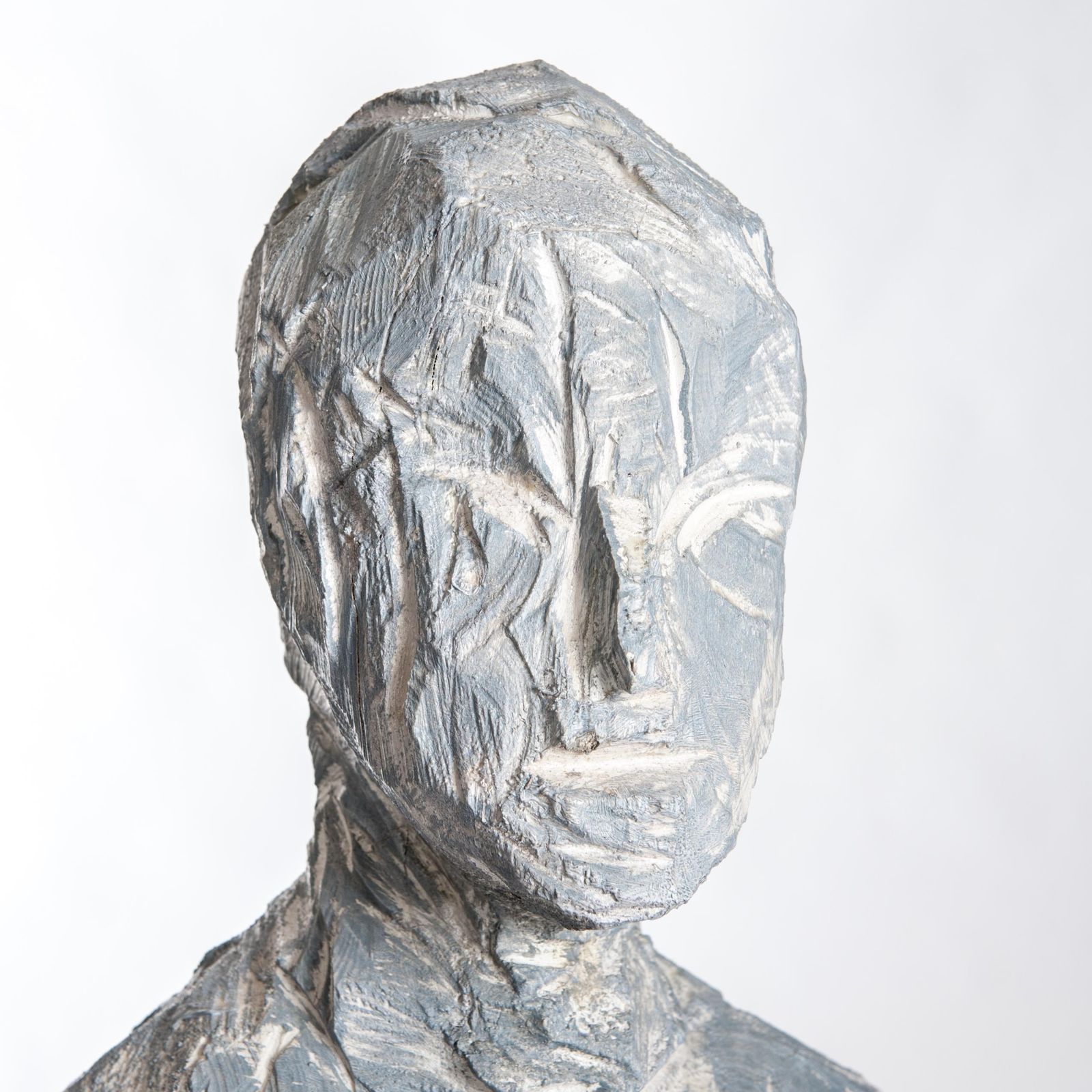 Abstract Wooden Sculpture "Chimera" Painted Grey White By Christofer Kochs 2017 photo furniture