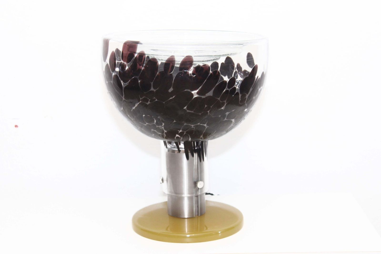 Extraordinary Italian Violet Transparent Murano Glass Table Lamp From The 1960s photo buy