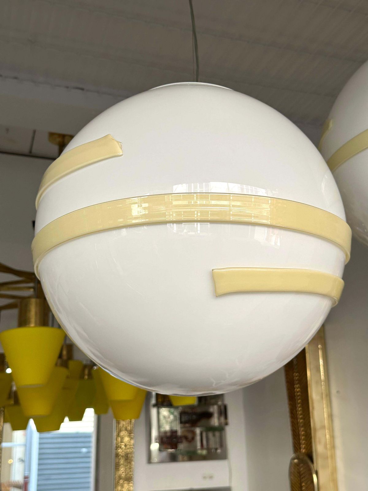 2398.0 Saturn Ball Murano Glass Pendant Lighting By Murano Due, Italy, 1990s photo