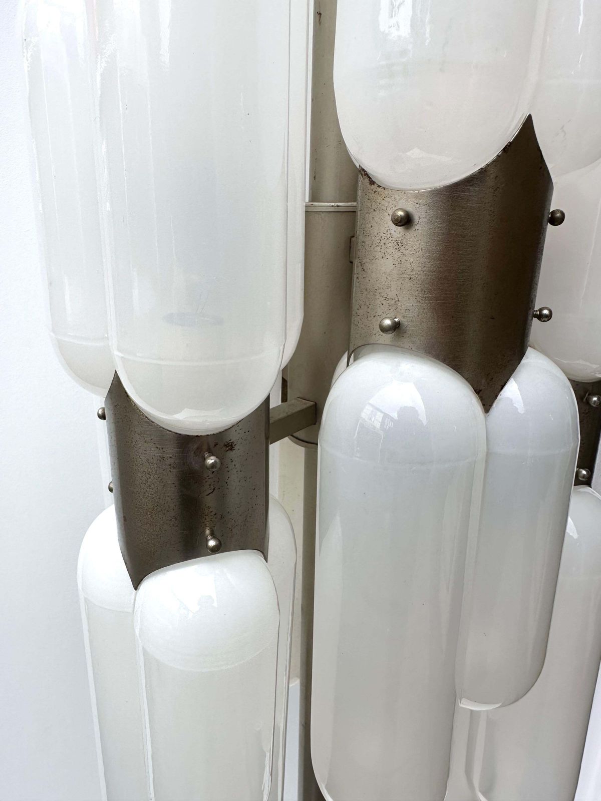 Floor Lamp Torpedo Murano Glass Metal By Carlo Nason For Mazzega, Italy, 1970s photo vinterior