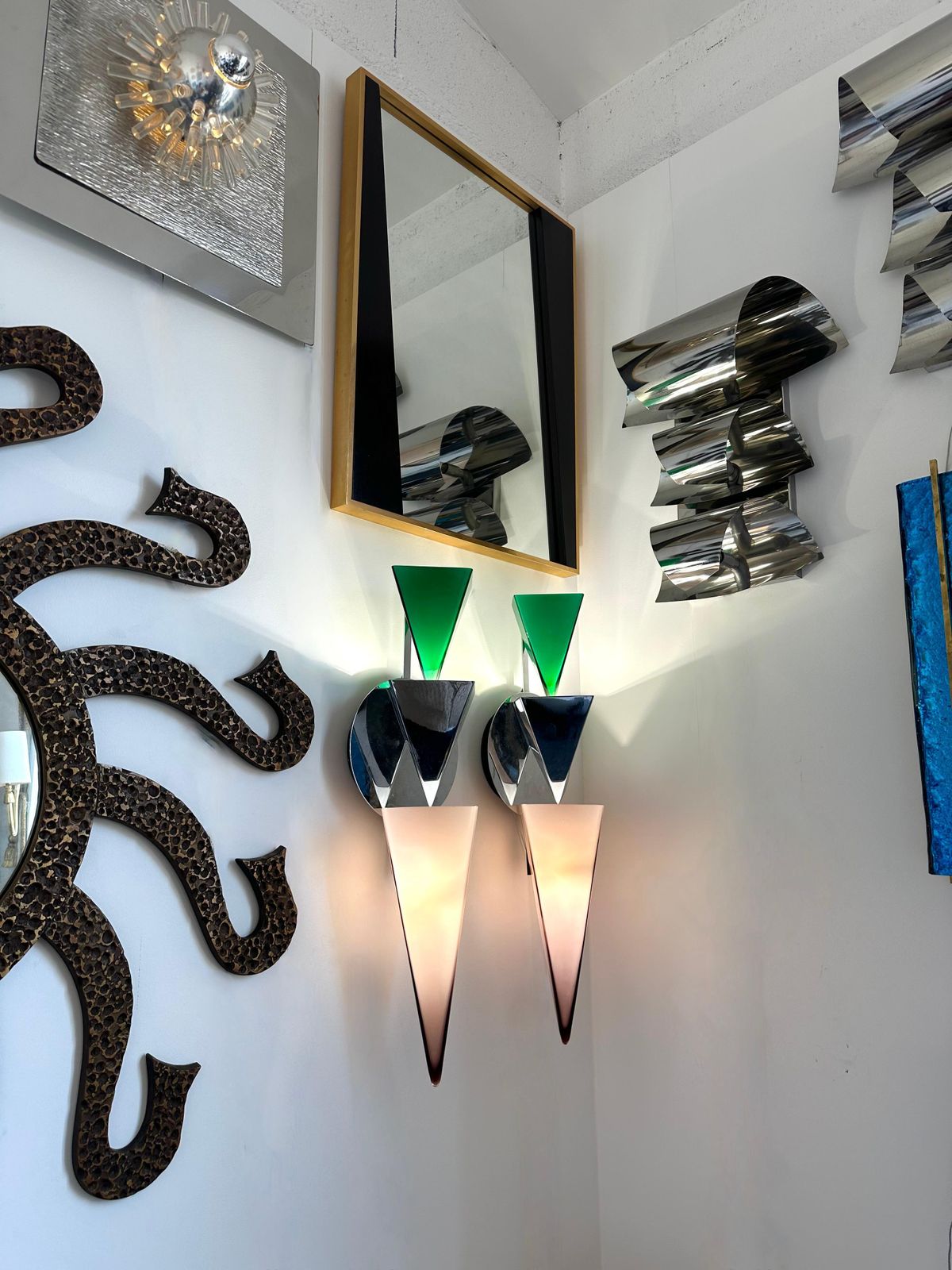 Pair Of Wassily Sconces By Tihani And Mancini For Foscarini. Italy, 1980s photo vinterior