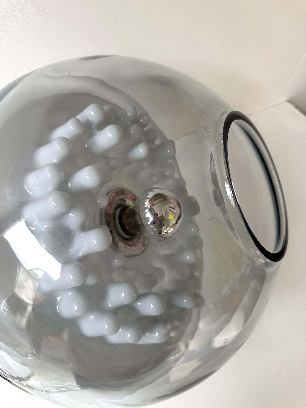 Space Age Murano Glass And Lucite Lamp By Leucos, Italy, 1970s photo Lighting